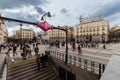 Puerta del Sol is the main square in Madrid and point zero in Spain Royalty Free Stock Photo