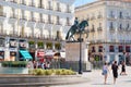 Puerta del Sol, the most well known and busiest square in Madrid