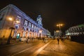 Puerta del Sol square in downtown Madrid at night Royalty Free Stock Photo