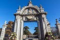 Puerta Felipe IV and Plaza Parterre in The Retiro Park in City of Madrid