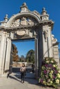 Puerta Felipe IV and Plaza Parterre in The Retiro Park in City of Madrid, Spain