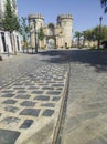 Puerta Palmas Gate rails, Badajoz, Spain