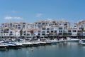 PUERTO BANUS ANDALUCIA/SPAIN - MAY 26 : View of Boats in the Harbour at Porto Banus Spain on May 26, 2016. Unidentified people Royalty Free Stock Photo