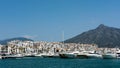 PUERTO BANUS ANDALUCIA/SPAIN - MAY 26 : View of the Harbour at P Royalty Free Stock Photo