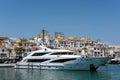 PUERTO BANUS ANDALUCIA/SPAIN - MAY 26 : View of a Luxury Yacht i Royalty Free Stock Photo