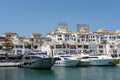 PUERTO BANUS ANDALUCIA/SPAIN - MAY 26 : View of Luxury Yachts in Royalty Free Stock Photo