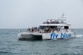 PUERTO BANUS - JULY 6 : Catamaran Leaving Puerto Banus Spain on