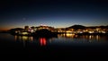 Puerto Banus in Marbella, Spain at night. Royalty Free Stock Photo