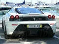 White Ferrari F430 Scuderia coupe in Spain