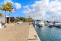 Restaurants and shops in Puerto Calero port Royalty Free Stock Photo