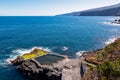 Puerto de la Cruz - Panoramic view on the Ocean Pool Piscina Natural de Laja de la Sal near the tourist town Puerto de la Cruz Royalty Free Stock Photo