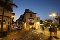 The night view of the seafront in Puerto de la Cruz, Tenerife, Canarian Islands, Spain Royalty Free Stock Photo