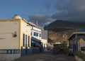 Puerto de las Nieves, Agaete, Gran Canaria, Canary Islands, Spain December 17, 2020: Main street promenade of fishing Royalty Free Stock Photo