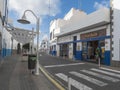 Puerto de las Nieves, Agaete, Gran Canaria, Canary Islands, Spain December 17, 2020: Main street promenade with Royalty Free Stock Photo