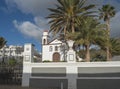 Puerto de las Nieves, Agaete, Gran Canaria, Canary Islands, Spain December 17, 2020: View of old church La Ermita de las Royalty Free Stock Photo