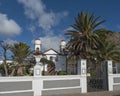 Puerto de las Nieves, Agaete, Gran Canaria, Canary Islands, Spain December 17, 2020: View of old church La Ermita de las Royalty Free Stock Photo