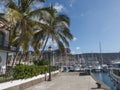 Puerto de Mogan, Gran Canaria, Canary Islands, Spain December 18, 2020: Marina with sailing ships and boats and colorful Royalty Free Stock Photo