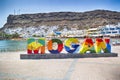 Signboard of Puerto de Mogan, Gran Canaria, Spain Royalty Free Stock Photo