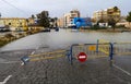 Puerto De Sagunto, Spain 20/01/2020: Floods after the storms