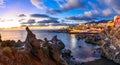 Puerto de Santiago city, Tenerife, Canary island, Spain: Beautiful sunset view of Puerto de Santiago