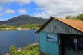 The Puerto Eden in Wellington Islands, fiords of southern Chile Royalty Free Stock Photo