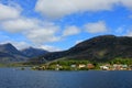 The Puerto Eden in Wellington Islands, fiords of southern Chile Royalty Free Stock Photo