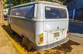 old vintage classic minibuses vans transporters vehicles cars in Mexico