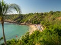 Puerto Escondido, Oaxaca, Mexico, South America: [Playa Carrizalillo, crowdwed natural beach, tourist destination] Royalty Free Stock Photo