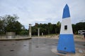 Argentine obelisk of the three frontiers: Brazil, Argentina and Paraguay.