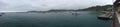 Puerto Lopez, Ecuador, 9-7-2019: A whale watching boat with tourists returning, a panorama