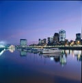 puerto madero of buenos aires city at night with modern buildings and offices argentina Royalty Free Stock Photo