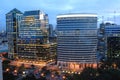 Puerto Madero city at night with skyscrapers offices in the city of Buenos Aires Argentina Royalty Free Stock Photo