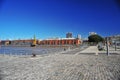 Argentina Buenos Aires Puerto Madero cobblestone floor with luxury offices Royalty Free Stock Photo