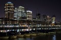 Puerto Madero at night Royalty Free Stock Photo