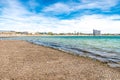 Puerto Madryn beach, sun, waves and sand, beautiful day.