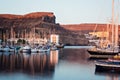 Puerto Mogan harbor during sunset - Gran Canaria Royalty Free Stock Photo