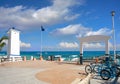 Puerto Morelos bent lighthouse Mexico Royalty Free Stock Photo