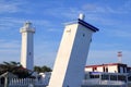 Puerto Morelos New And Old Inclined Lighthouses