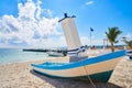 Puerto Morelos old bent lighthouse Royalty Free Stock Photo