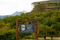 Puerto Natales, Chile - February 10, 2015: Milodon cave entry sign