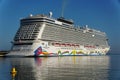 Puerto Palata, Dominican Republic - February 20, 2024 - The Norwegian Encore cruiseship docked on the harbor Royalty Free Stock Photo