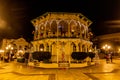 PUERTO PLATA, DOMINICAN REPUBLIC - DECEMBER 12, 2018: Christmas decorations at Parque Central square in Puerto Plata