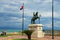 Equestrian statue to the general Gregorio Luperon in Puerto Plata, Dominican Republic.