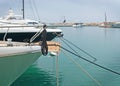 Luxury yachts in Puerto Portals marina Royalty Free Stock Photo