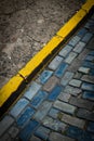 Puerto rico blue cobblestones Royalty Free Stock Photo