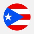 Puerto Rico flag circle Royalty Free Stock Photo