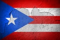 Puerto Rico flag on cracked wall Royalty Free Stock Photo