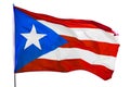 Puerto Rico flag waving in the studio Royalty Free Stock Photo
