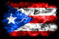 Puerto Rico smoke flag, United States dependent territory flag Royalty Free Stock Photo