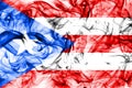 Puerto Rico smoke flag, United States dependent territory flag Royalty Free Stock Photo